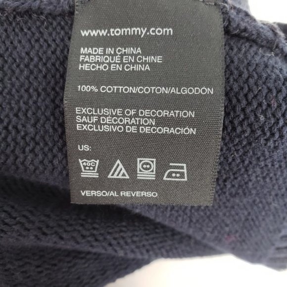 Tommy Hilfiger 1/4 Zip Elbow Patch Sweater Size M - Picture 6 of 7